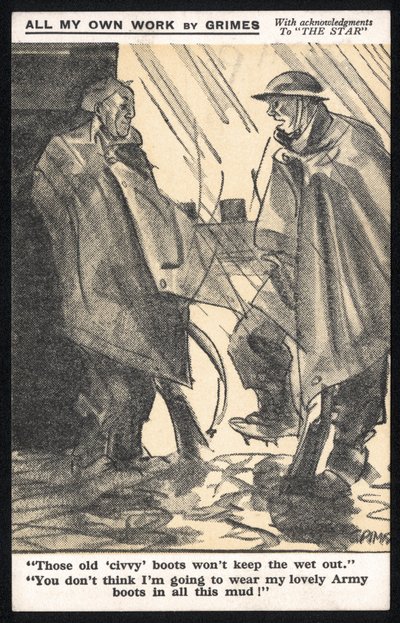 Regne Unit : una postal humorística produïda durant la Segona Guerra Mundial per Raphael Tuck & Sons Ltdfinnish tekijältä Unbekannt