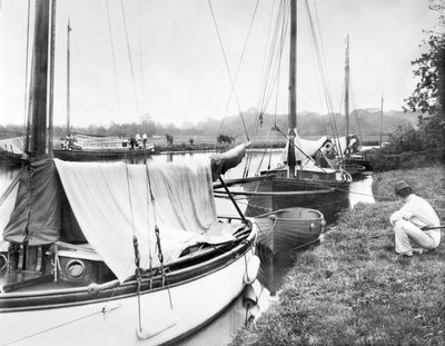 Iso-Britannia: Yachts and River Craft Wroxham Broadissa. Norfolk Broads, tekijältä Unbekannt