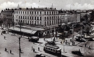 Näkymä Jean Jauresin risteyksestä Toulousessa, Haute Garonne - postikortti 1910 n. Yksityiskokoelma tekijältä Unbekannter Künstler