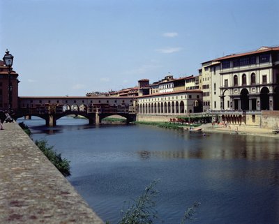 Näkymä Ponte Vecchiolle ja Uffizille (kuva) tekijältä Unbekannt