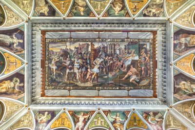 Näkymä Ulysseksen huoneen holviin, Palazzo della Prefettura, Bergamo, Italia (kuva) tekijältä Unbekannter Künstler