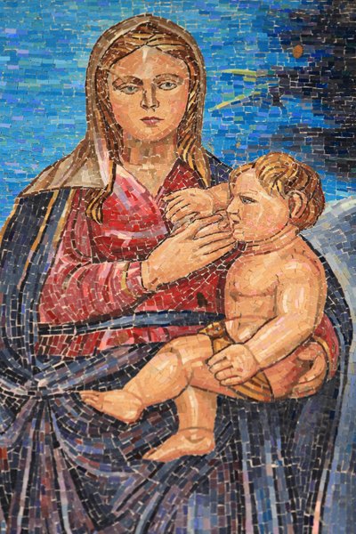 Neitsyt ja lapsi. Guatemala. Marian ilmestyksen basilika, Nasaret, Israel tekijältä Unbekannt