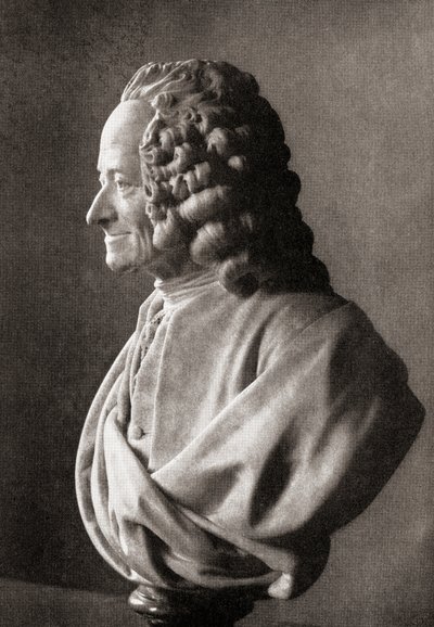 Voltaire, kirjasta The Story of Philosophy, julkaistu 1926 (litho) tekijältä Unbekannt
