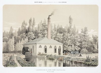 Water Power, Pre-1900 sinkkivalssaamo (Laminoir), Saint Louis, lähellä Bray, Ranska tekijältä Unbekannt