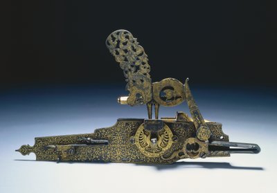Metsästyskiväärin pyörän lukko, n. 1660-1720 tekijältä Unbekannt