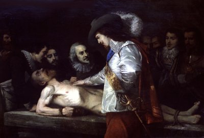 William Harvey (1578-1657) englantilainen lääkäri ja fysiologi, tässä verenkiertoa esittävä kuva. tekijältä Unbekannter Künstler