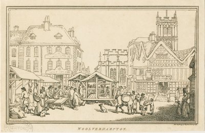 Wolverhampton - Market Place: etsaus, nd [c 1799] tekijältä Unbekannt