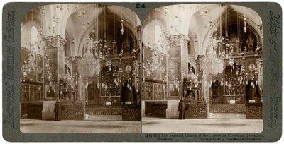 Armenian kristittyjen kirkko, Jerusalem, Palestiina, 1897. tekijältä Underwood and Underwood