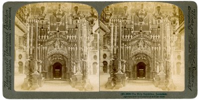 Pyhän haudan kirkko, Jerusalem, Palestiina, 1897. tekijältä Underwood and Underwood
