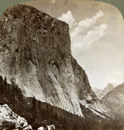 El Capitan ja Half Dome, Yosemite Valley, Kalifornia, Yhdysvallat, 1902 tekijältä Underwood and Underwood