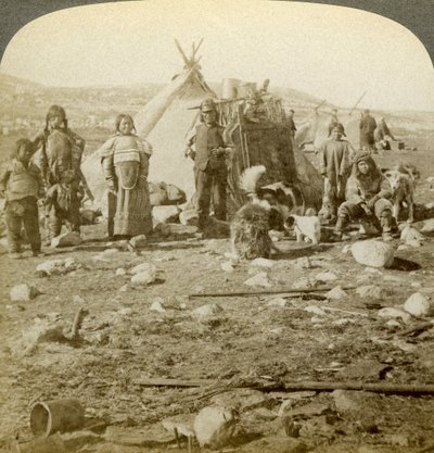 Eskimot, Grönlanti. tekijältä Underwood and Underwood