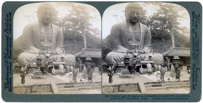 Suuri pronssinen Buddha, Kamakura, Japani, 1904 tekijältä Underwood and Underwood