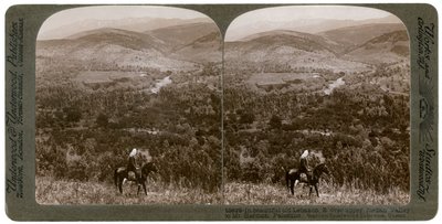 Libanon, katso itään Jordanin laakson yläosan yli Hermon-vuorelle, 1900-luku. tekijältä Underwood and Underwood