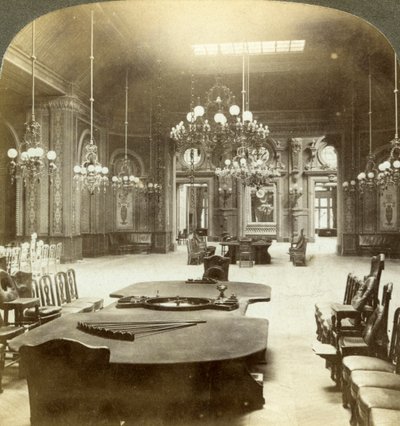 Rulettisalongi, Monte Carlo, Monaco. tekijältä Underwood and Underwood