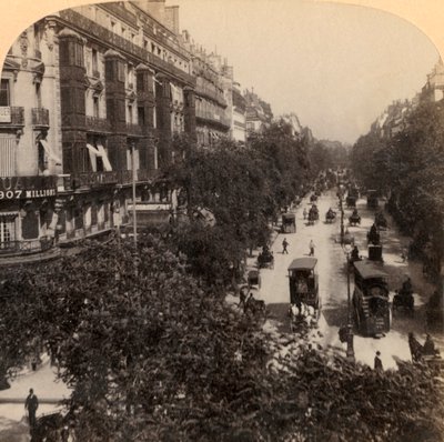 Grand Boulevard, Pariisi, Ranska, 1894. tekijältä Underwood and Underwood