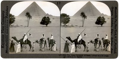 Gizan suuri pyramidi, Egypti, 1905. tekijältä Underwood and Underwood