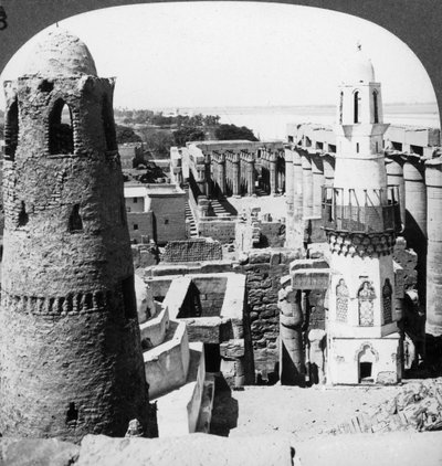 Luxorin temppeli, Egypti, 1905. tekijältä Underwood and Underwood
