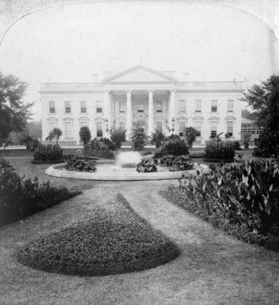 Valkoinen talo, Washington, DC, USA, 1800-luvun loppu. tekijältä Underwood and Underwood