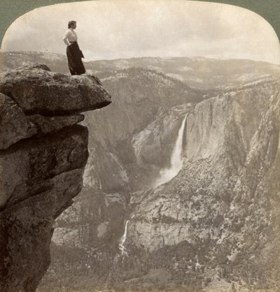 Näkymä Glacier Pointista, Yosemite Valley, Kalifornia, USA, 1902. tekijältä Underwood and Underwood