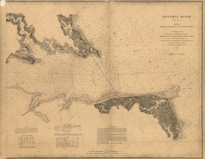 Potomac-joki (neljässä arkissa) tekijältä United States Coast Survey