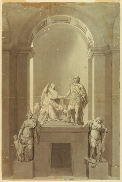 Henry Cardinal Yorkin (1725-1807) ja Charles Edward Stuartin, "Nuoren teeskentelijän" (1720-1788) hautamuistomerkki tekijältä Unknown