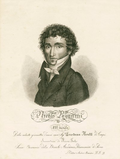 Niccolo Paganini - muotokuva tekijältä Unknown
