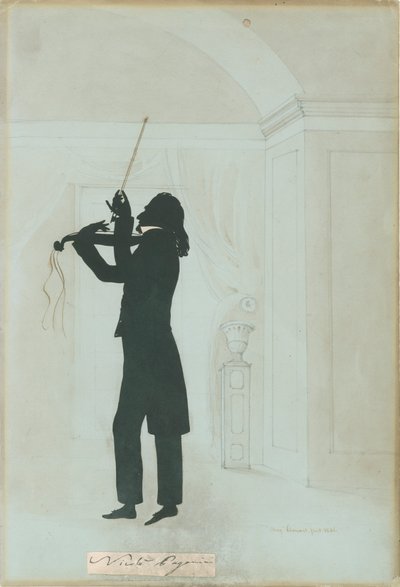 Niccolo Paganini - siluetti tekijältä Unknown