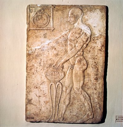 Roomalainen Votiivi-relief urheilijasta republikaanikaudelta, Rooma, 200-luku eKr tekijältä Unknown