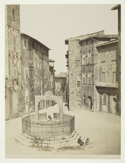 San Gimignano, Piazza Cavour cistern cis tekijältä Unknown
