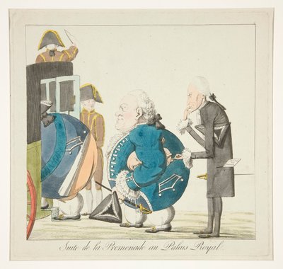 Suite de la Promenade au Palais-Royal (Palais-Royalin rantakadun jälkeen) tekijältä Unknown