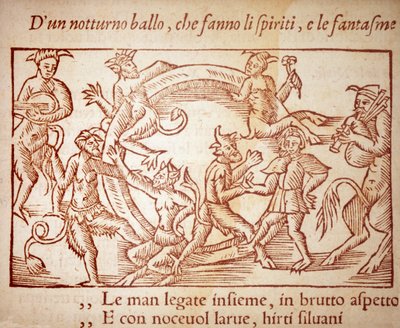 Sapatti, ruotsalaisen uskonnollisen ja maantieteen Olaus Magnuksen (1490-1557) kaiverrus "Pohjoisen kansakunnan historiassa" tekijältä Unknown artist