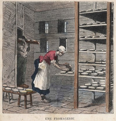 Juustotehdas. 1800-luvun kuvitus. Bianchetti kokoelma. tekijältä Unknown artist