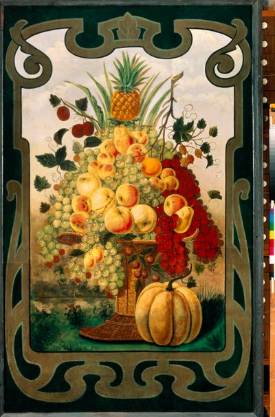 Hedelmäkauppa Kyltti, 20. vuosisadan alku (maalaus) tekijältä Unknown Artist