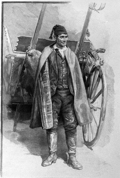 Talonpoika Carinin kaupungin ympäristöstä Sisiliassa Kaiverrus 1800-luvulta tekijältä Unknown artist