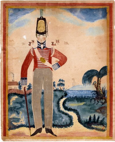 Sotamies 7th rykment of Footista (Royal Fusiliers) Karibialla tekijältä Unknown artist