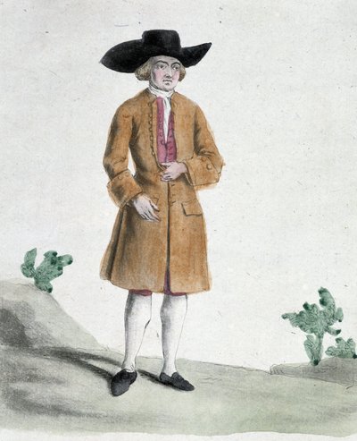 Kveekari - piirustus, deb. 1800-luvulla tekijältä Unknown artist