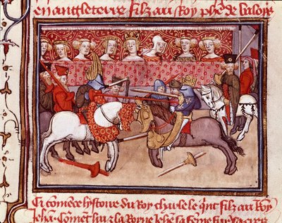 Ritariturnaus Ranskan kuninkaan Kaarle V:n (1338-1380) aikaan tekijältä Unknown artist