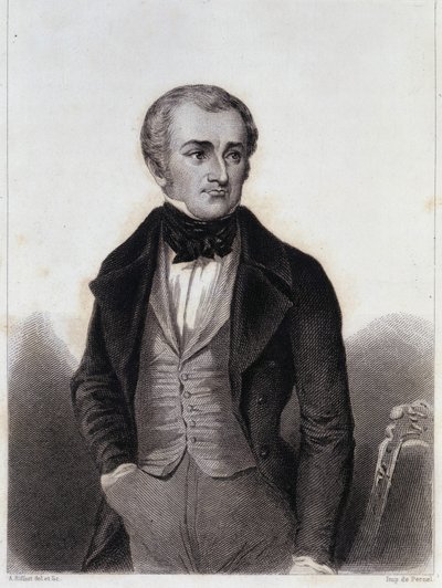 Adolphe Thiers (1797-1877) - kaiverrus "Louis Philippen poliittisen ja yksityiselämän historiaan" tekijältä Unknown artist
