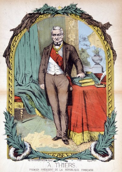 Adolphe Thiers (1797-1877), ranskalainen poliitikko, toimittaja ja historioitsija. tekijältä Unknown artist