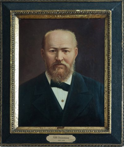 Alexandre Ostrovski - Näyttelijä Alexander N. Ostrovskin (1823-1886) muotokuva, Nimetön. Öljy kankaalle, 1800-luvun toinen puolisko, A. Ostrovskin valtionmuseo, Shchelykovo tekijältä Unknown artist