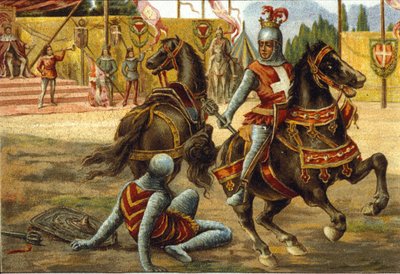 Savoylainen Amedee VII (1360-1391) sanoi Punaisen kreivin turnauksen aikana. Savoijlainen Amedeo VIII (ns. Rosso). tekijältä Unknown artist