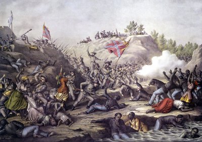 Amerikan sisällissota (1861 - 1865): Battle of Fort Pillow, Tennessee, 12. huhtikuuta tekijältä Unknown artist