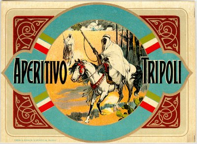 Aperitivo Tripolin alkoholimainos, 1800-luvun loppu tekijältä Unknown artist