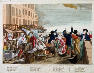 Kuuluisan komeetan (1811) esiintyminen Pariisin Quai de la Valleelta - laulu sur l