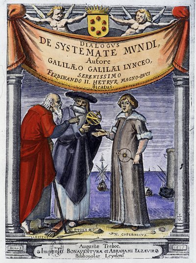 Aristoteles, Ptolemaios ja Nikolai Kopernikus (Nicolaus Copernicus tekijältä Unknown artist