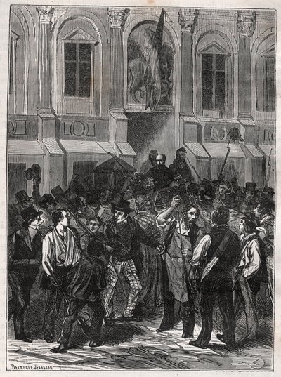 Armand Barbes, Ranskan vallankumouksellinen (1809-1870) ennen pidätystä 12. toukokuuta 1839 - Kaiverrus vuodelta 1882 kirjaan "Histoire de dix ans: 1830-1840" Louis-Blanc (1811-1882) tekijältä Unknown artist