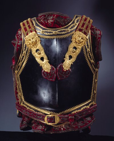 Keisari Napoleon I:lle (1769-1821) vuonna 1807 suunniteltu panssariarkku Tilsitin (Tilsitt) taistelua varten vuonna 1807. Paris, Legion d