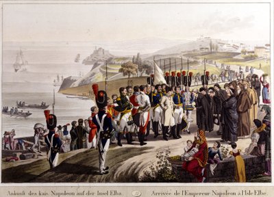 Saapuminen Napoleonista Elban saarelle tekijältä Unknown artist