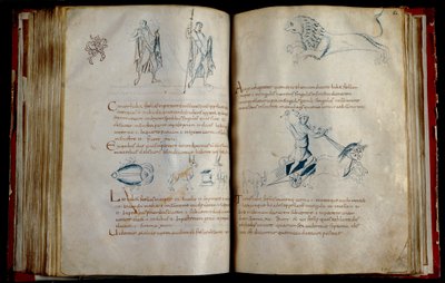 Lobbesin kielellä kirjoitettu tähtitieteellinen käsikirjoitus F 9176, jossa on pohjoisen pallonpuoliskon tähtikuviot. tekijältä Unknown