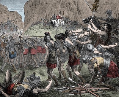 Caudine Forksin taistelu - Caudine Forksin taistelu (Furculae Caudinae) - 321 eKr. roomalaisten ja samnilaisten välillä toisen samniittisodan aikana tekijältä Unknown artist